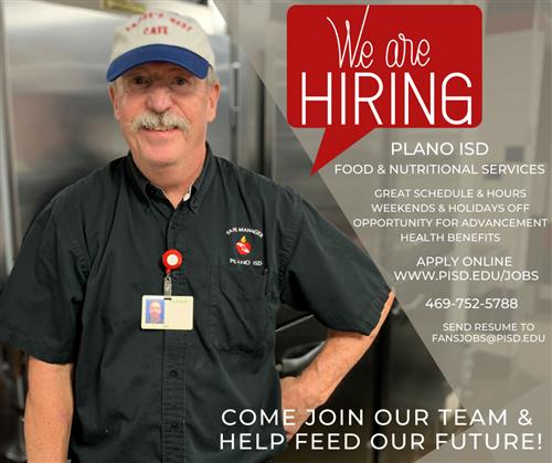 Food and Nutritional Services is Hiring